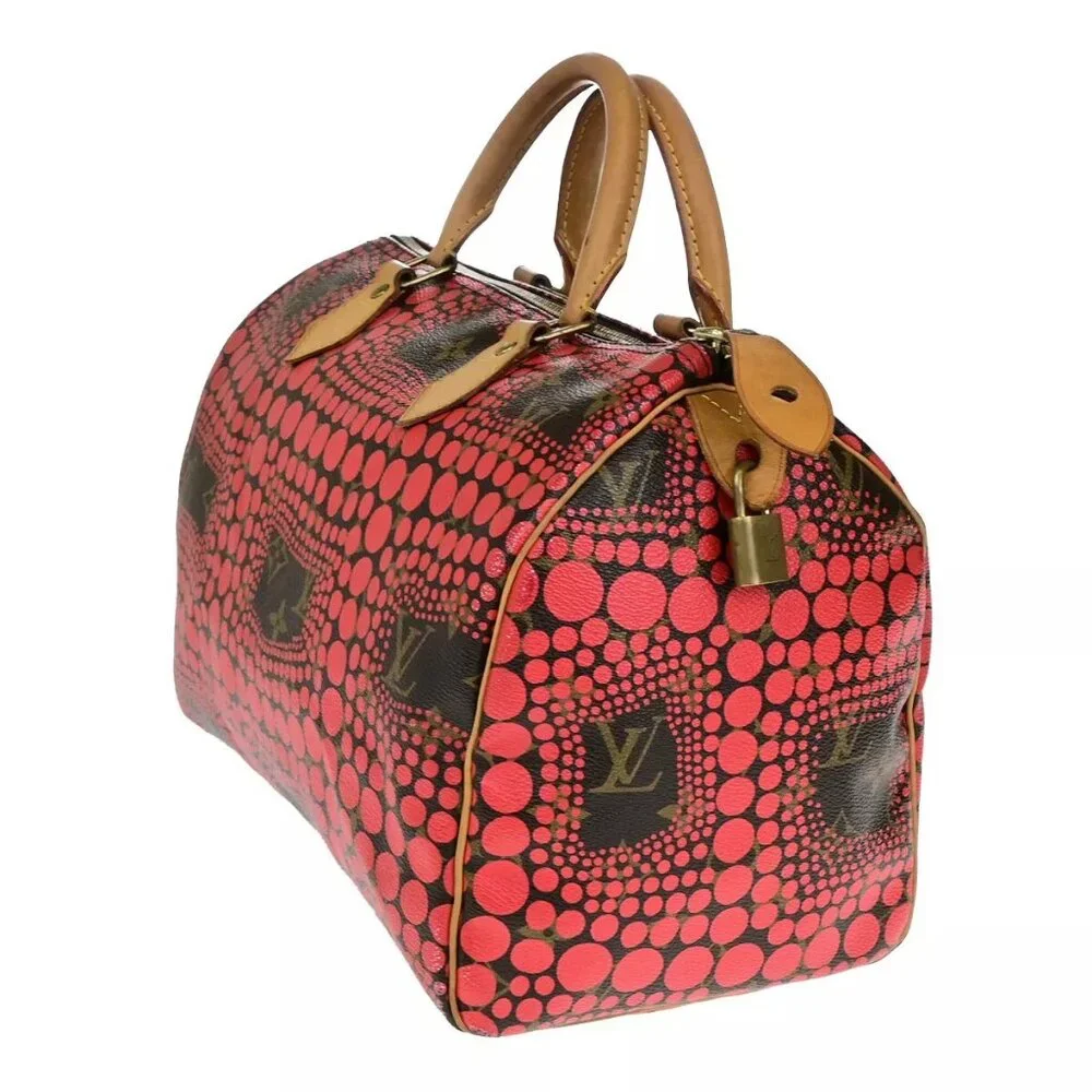 LOUIS VUITTON LVxYK Speedy 30 Travel Hand Bag Monogram Town Red